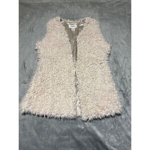 Daytrip Women Size L Faux Fur Polyester Lined Vest